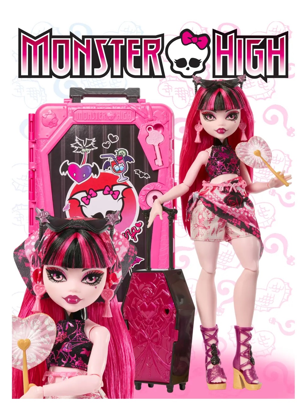 Кукла модельная Mattel Monster High Дракулаура с чемоданом высота 28 см JDR50 - фото 2