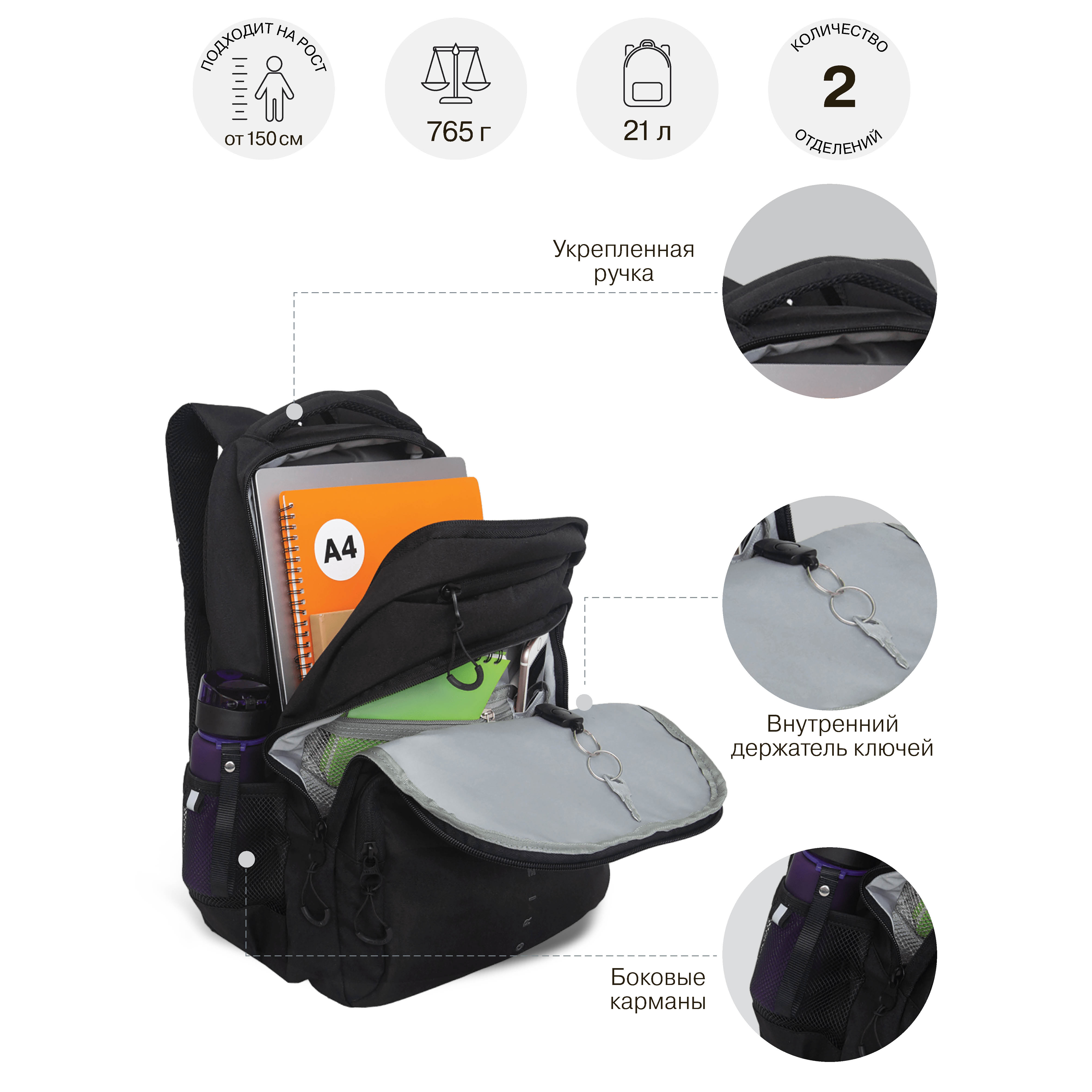 Рюкзак Grizzly для мальчика - фото 8