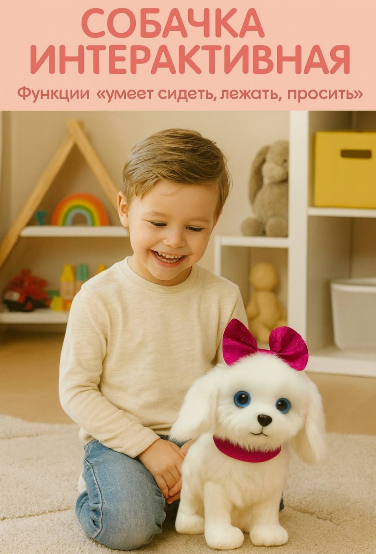 Мягкая игрушка BalaToys собачка Интерактивная Музыкальная - фото 1