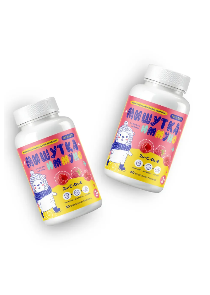 Витамины BioForte Zn C D3 E для детей Мишутка - фото 7