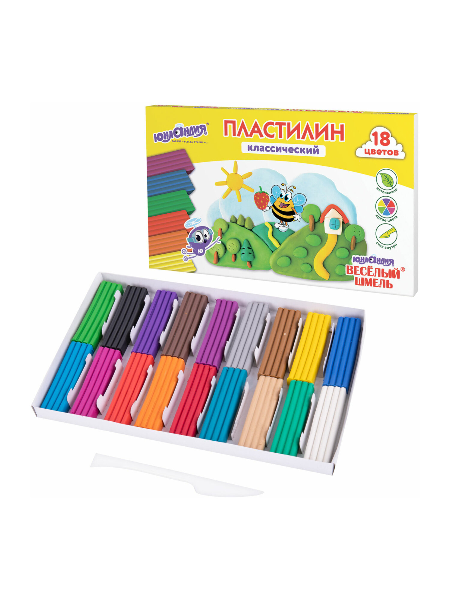 Пластилин Юнландия 18 цв. - фото 10