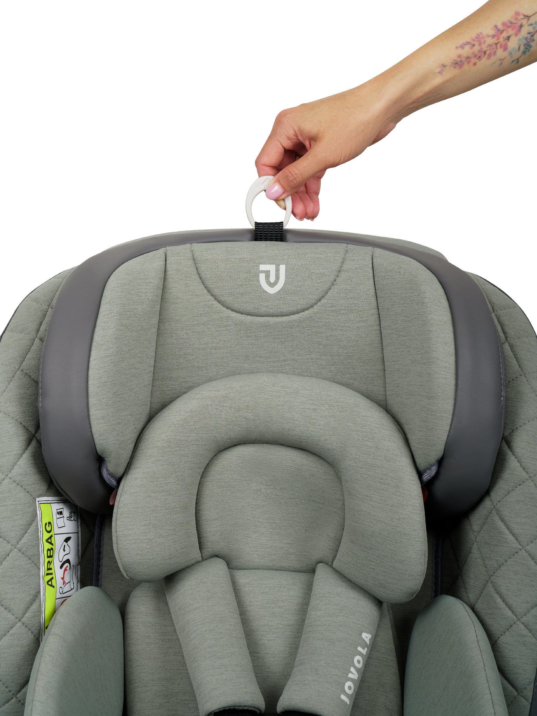 Автокресло Indigo Jovola Fuller, зел.-серая кожа Isofix 0+/1/2/3 (0-36 кг) зеленый - фото 31