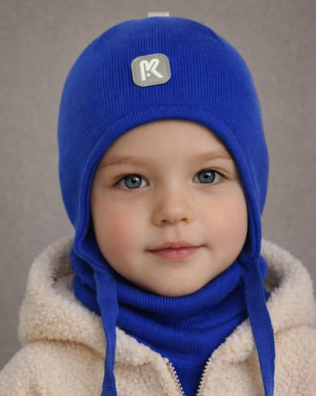 Шапка и снуд ПриКиндер U-Sp232724 Цвет: Василек - фото 1