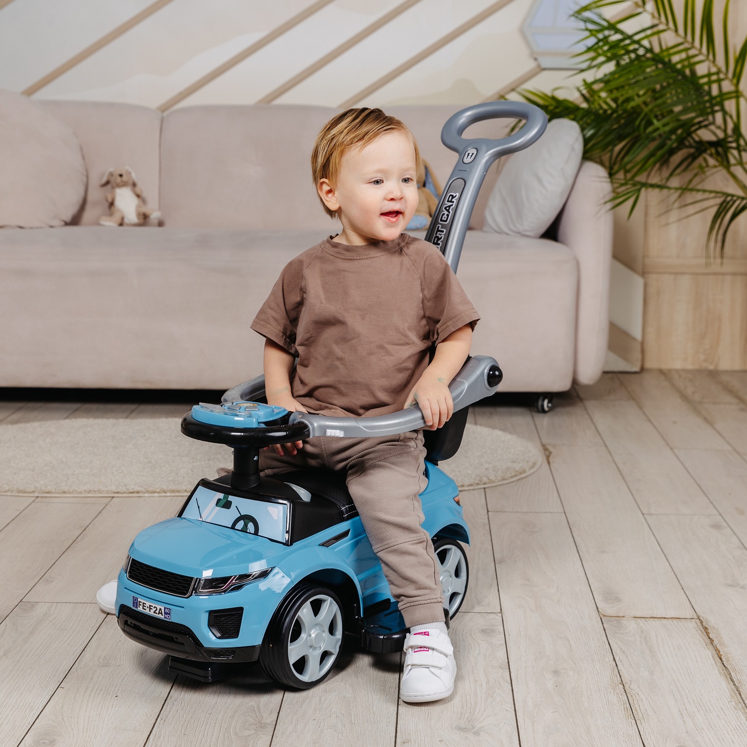 Каталка BabyCare Sport car с ручкой - фото 12