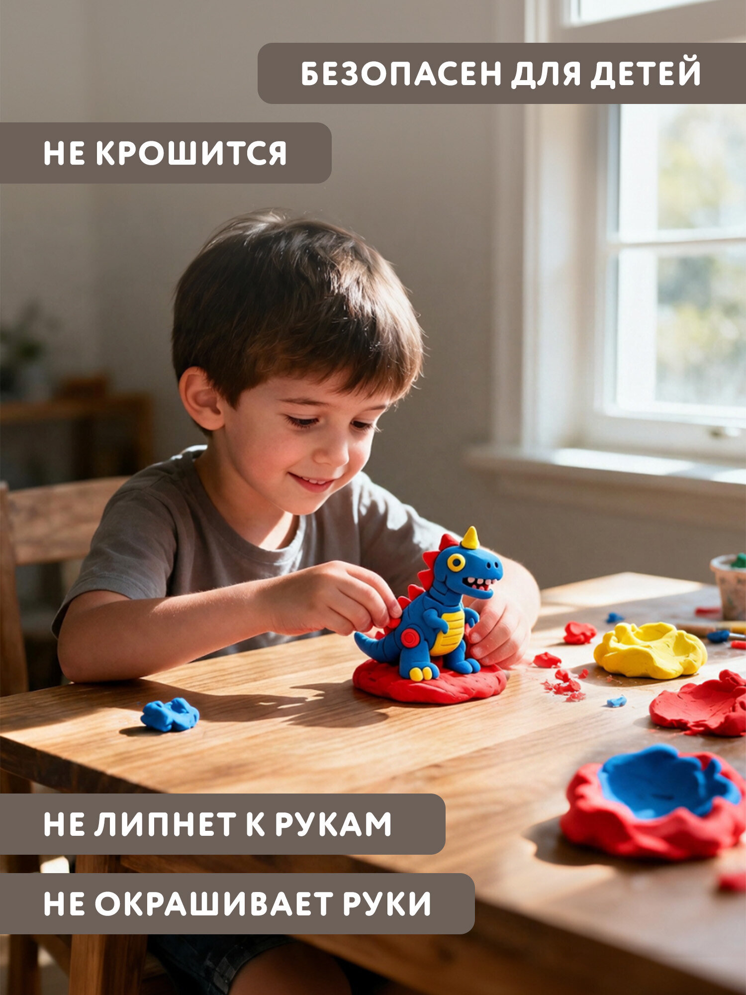 Пластилин Brauberg Милые коты 12 цв. - фото 4