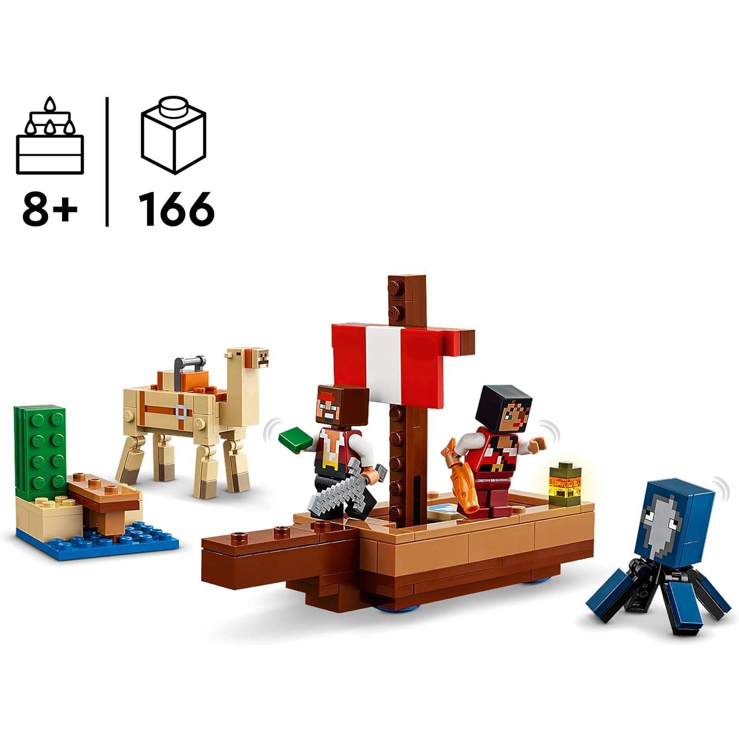 Конструктор LEGO Minecraft На пиратском корабле 166 дет. - фото 7