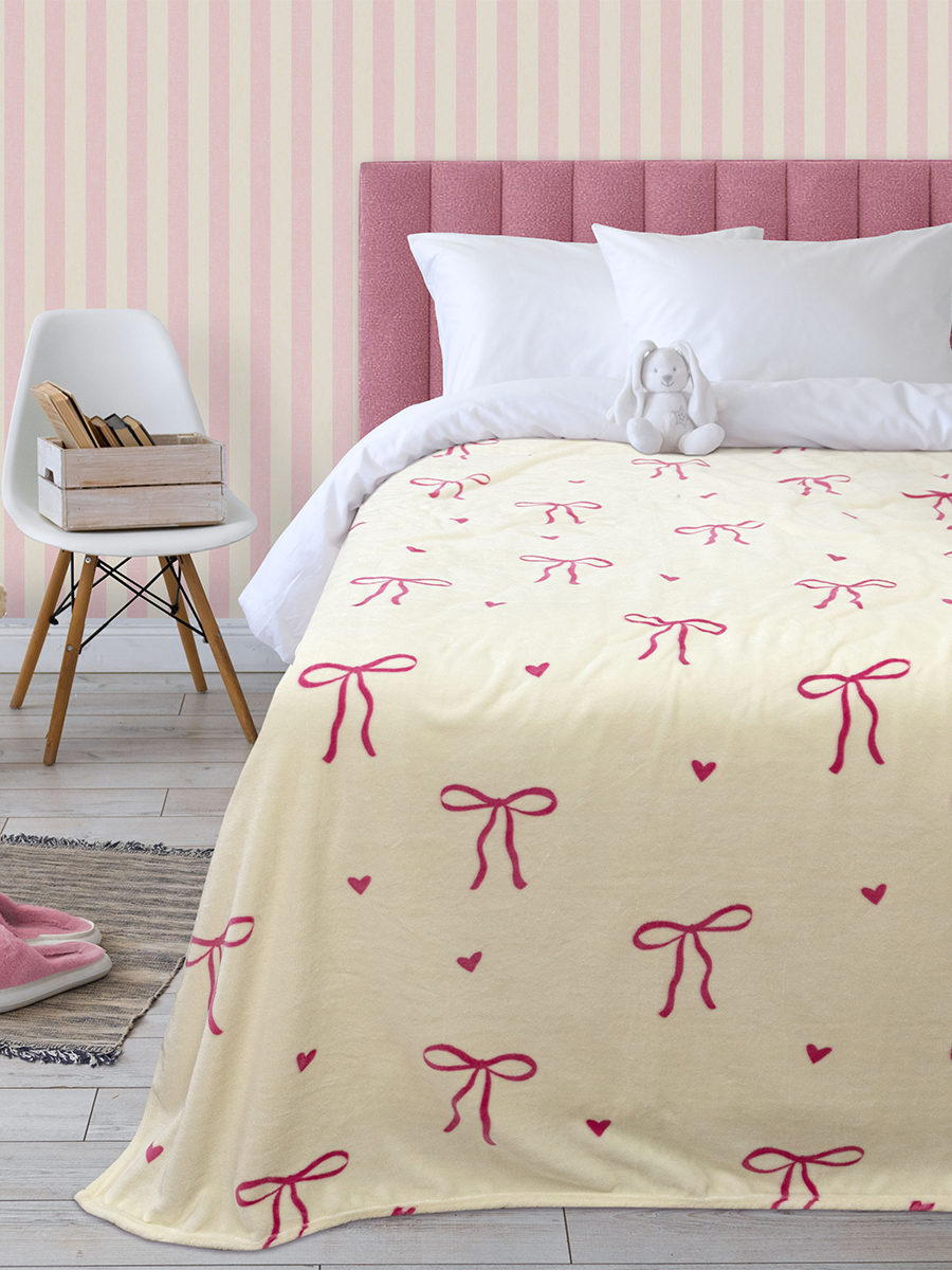 Покрывало BRAVO Бантики 150 x 200 см велсофт - фото 1