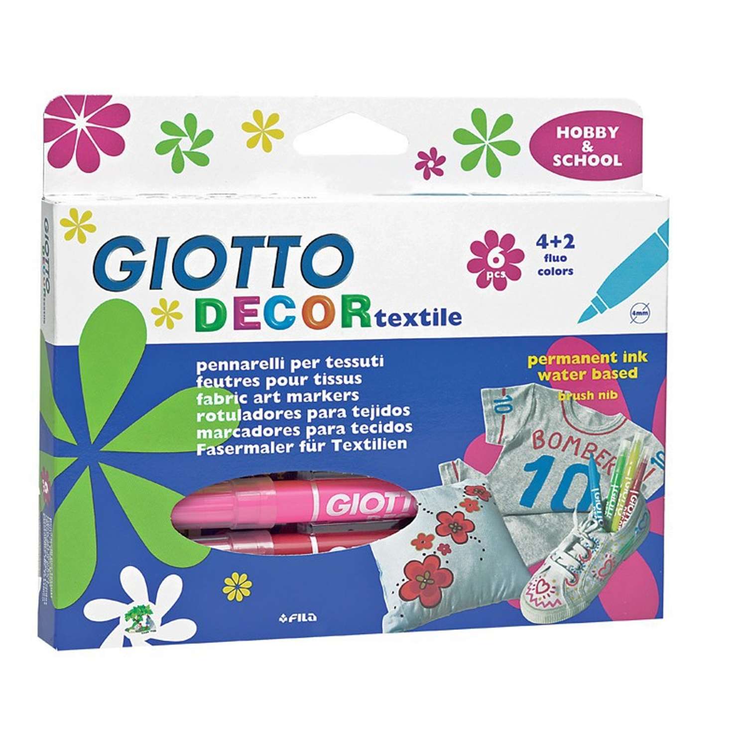 Фломастеры GIOTTO 6 цв. - фото 1