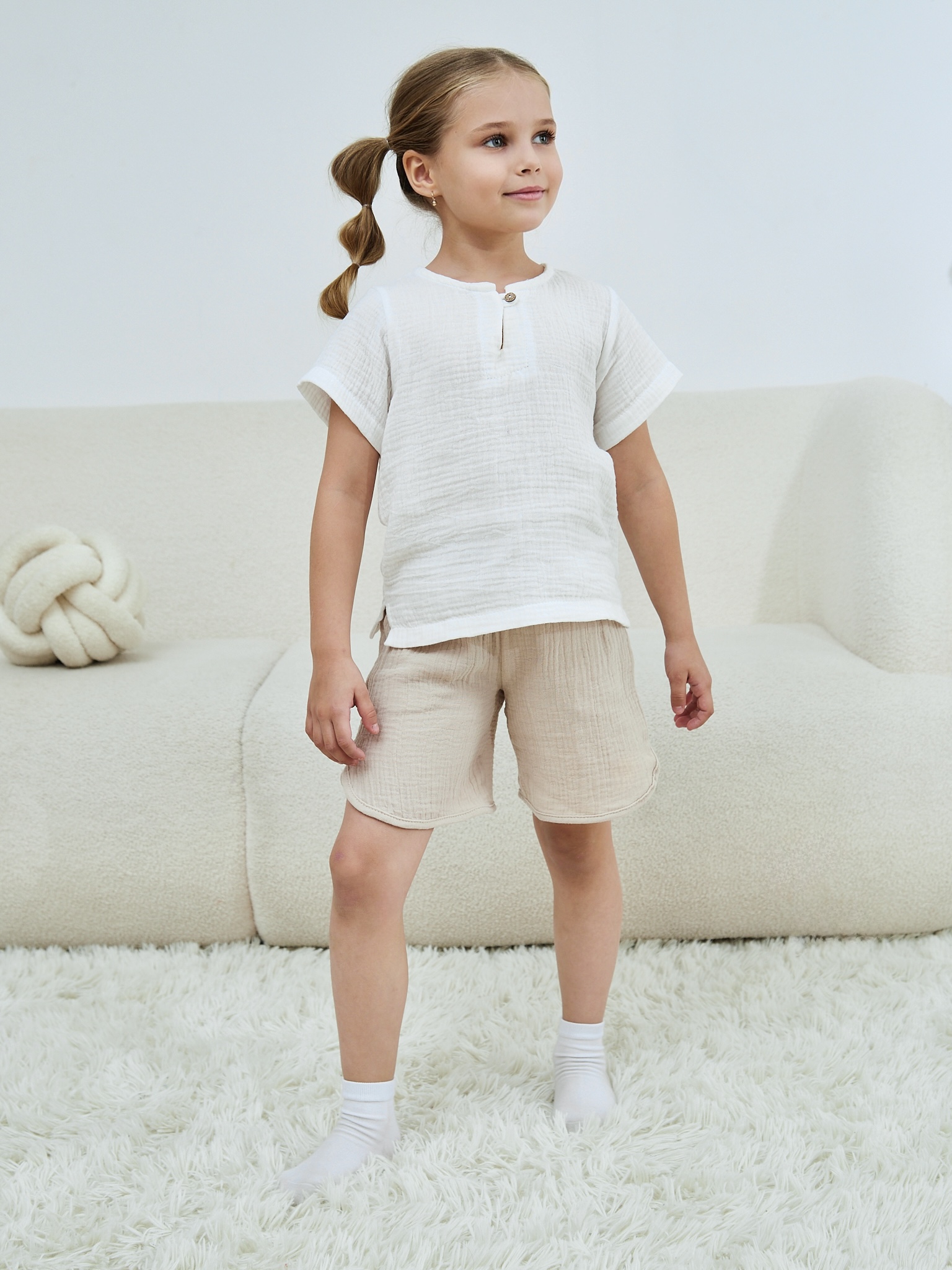 Шорты MOUN Шорты_муслин_бежевый - фото 16