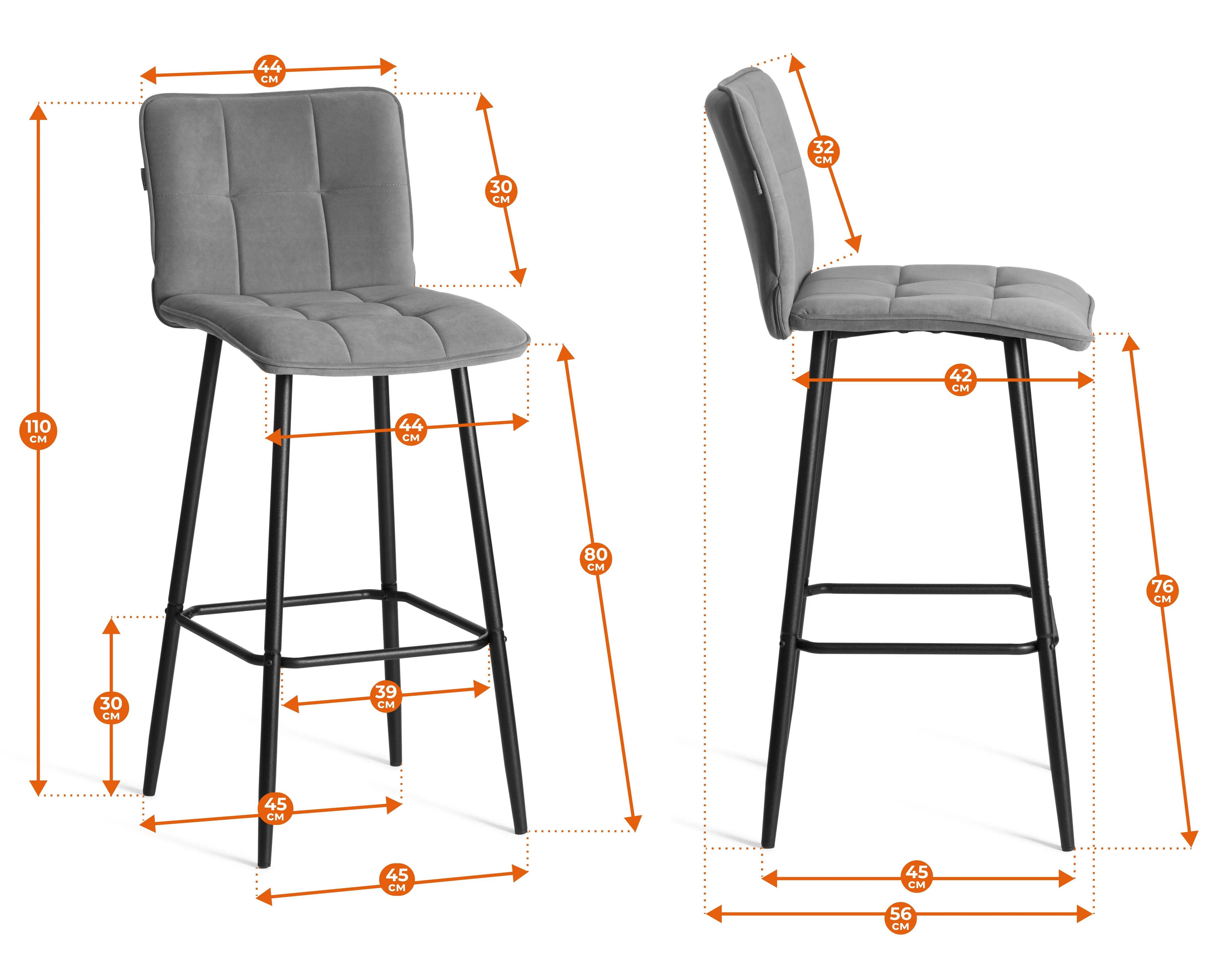 Стул TETCHAIR Bari экокожа черный - фото 16