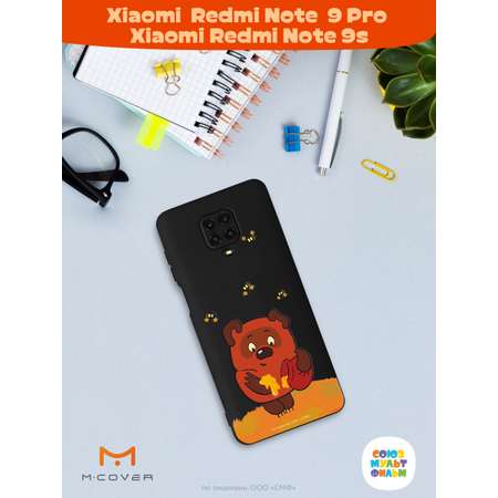 Силиконовый чехол Mcover для смартфона Xiaomi Redmi Note 9S Note 9 Pro Союзмультфильм Медвежонок и мед