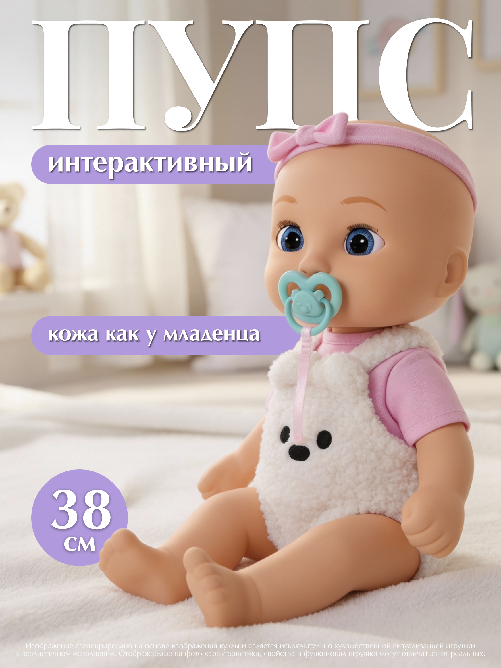 Кукла пупс BE LOVED babies Харпер 38 см с аксессуарами высота 38 см 928015IM - фото 1