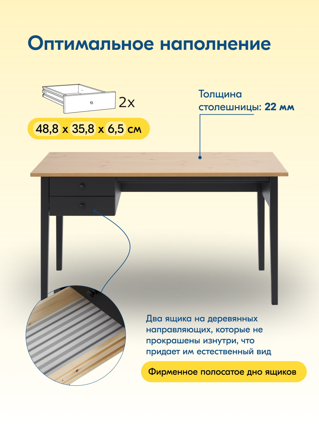 Письменный стол IKEA ВУХТЫМ - фото 5