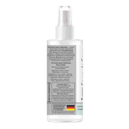 Парфюмированный спрей DELTA HOME для тела Formula Sexy Fleur U102 с феромонами 100мл
