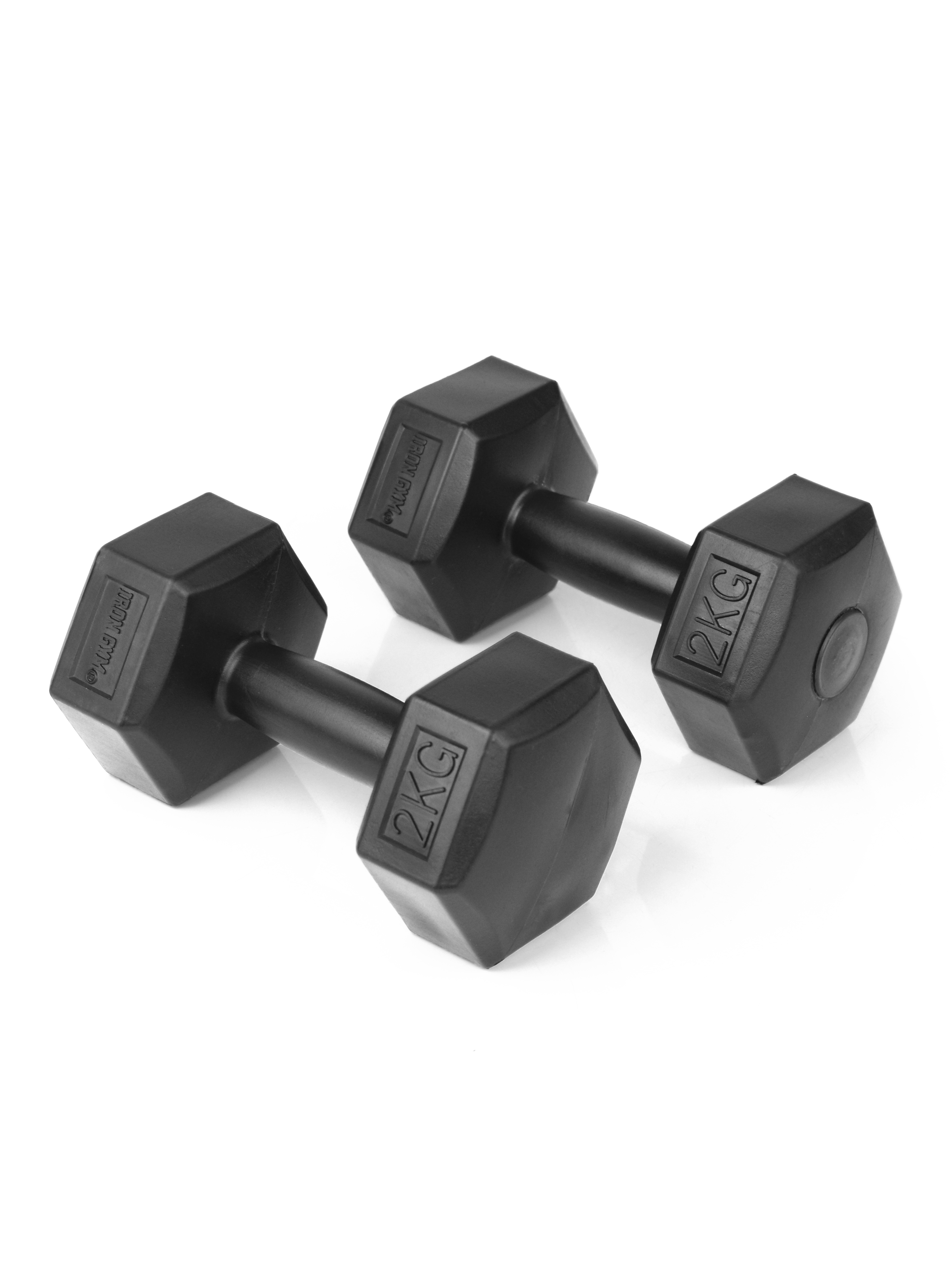 Гантели виниловые IRON GYM, 2 кг х 2 шт, черные - фото 5