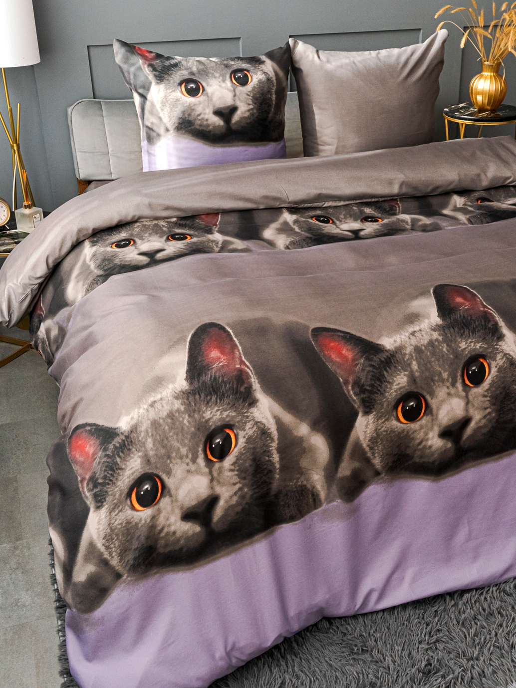 Комплект постельного белья PAVLine Котик двуспальный - фото 10