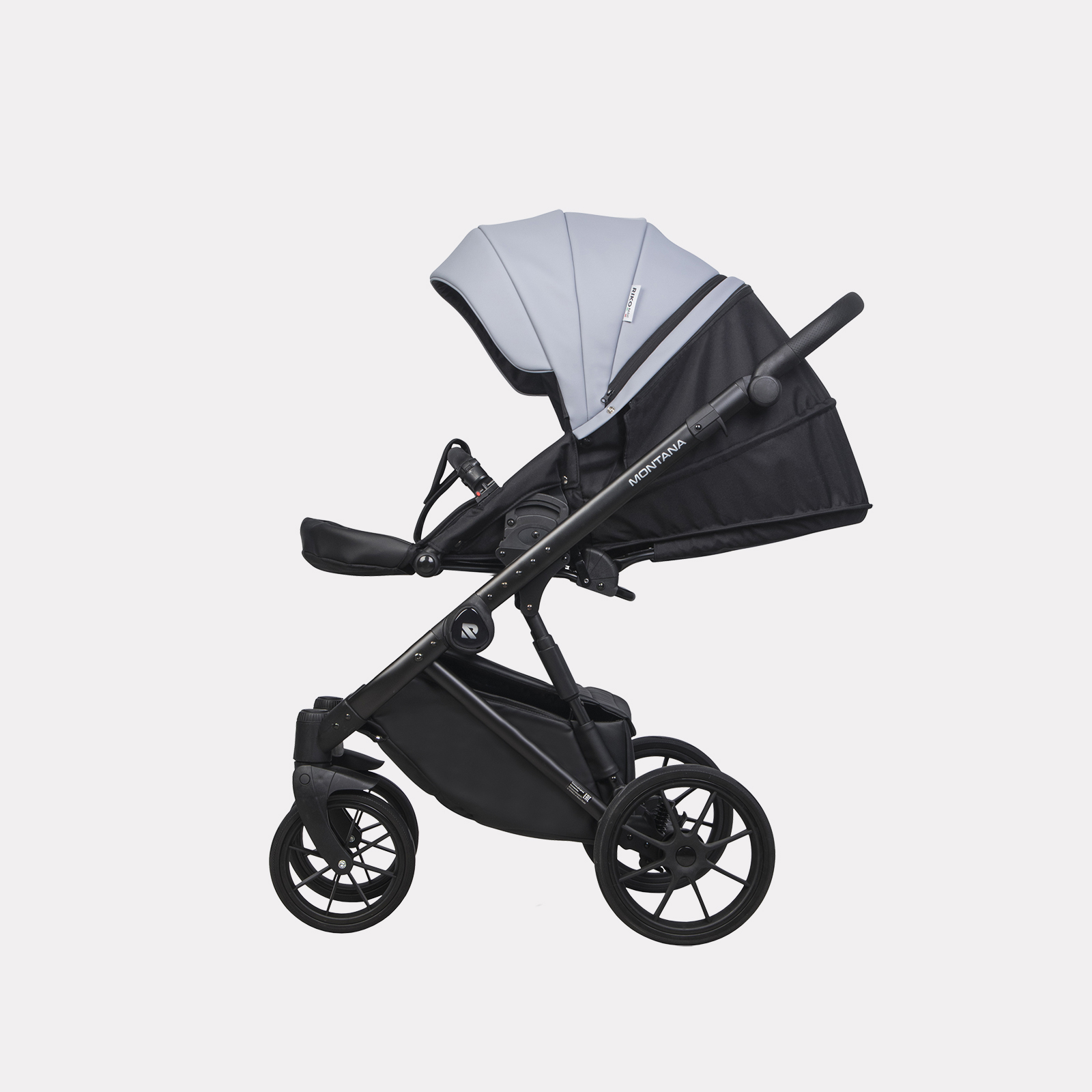 Коляска 2в1 Riko Basic Montana Ecco серый - фото 9