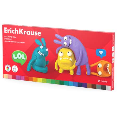 Пластилин ErichKrause 24 цв.