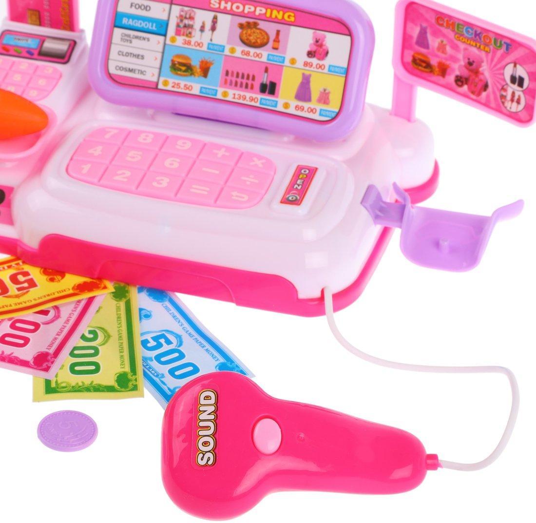 Игровой набор Наша Игрушка продукты, прилавок, касса, тележки и корзинки - фото 3
