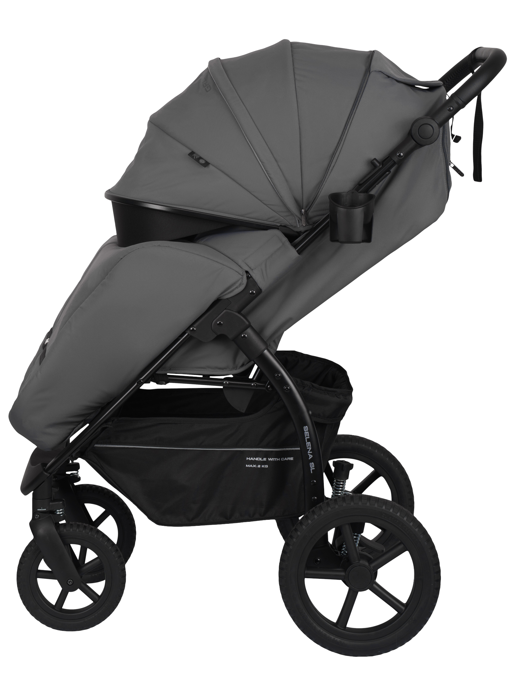 Коляска прогулочная JOVOLA Selena SL, всесезонная серый - фото 19