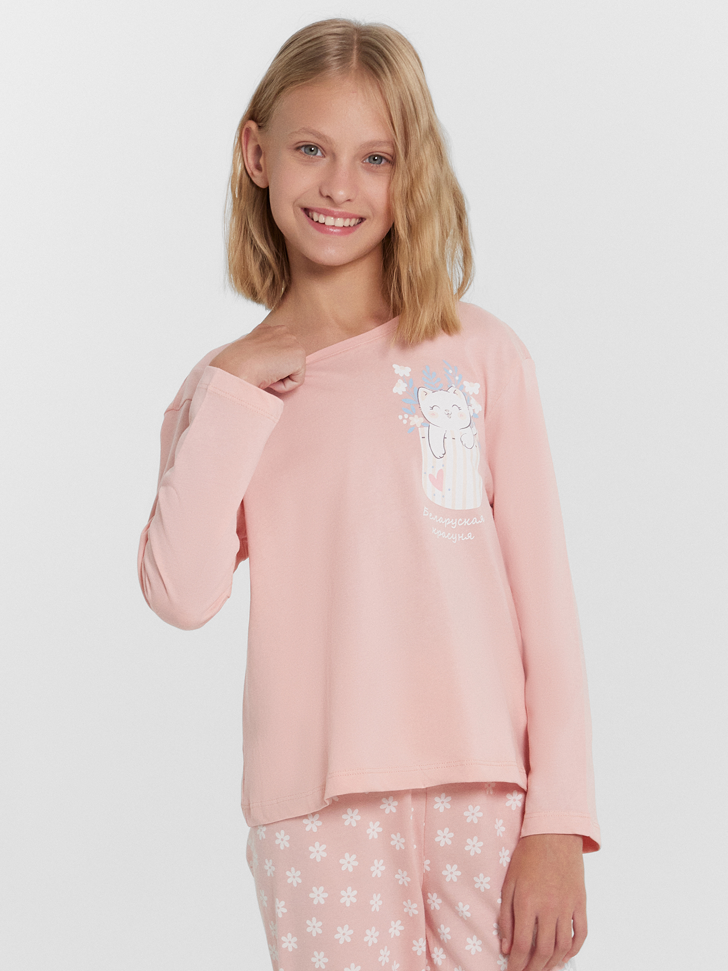 Пижама Mark Formelle (Марк Формэль) 567740/увядшая роза +ромашки на розовом - фото 6