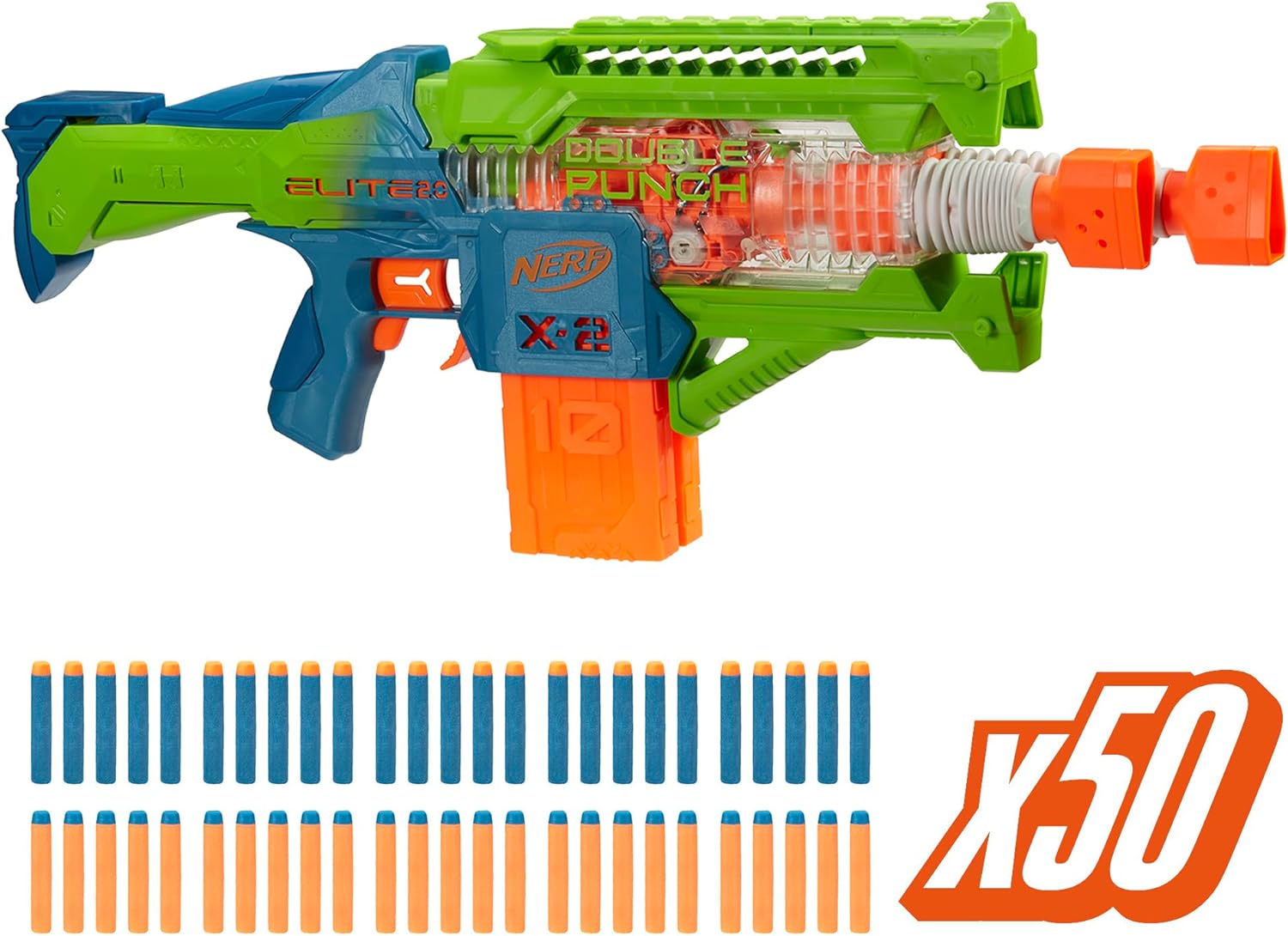 Бластер Nerf Elite Elite 2.0 Double Punch F6363 - фото 2