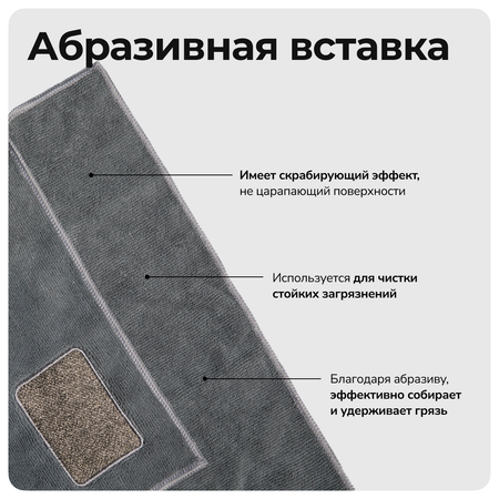 Салфетка из микрофибры Zetter со скрабирующим эффектом 2 шт