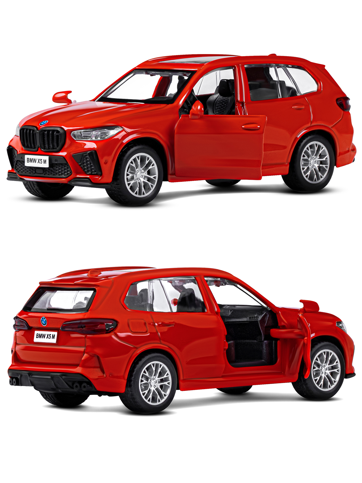 Внедорожник АВТОпанорама BMW X5M 1:43 красный JB1251561 - фото 7