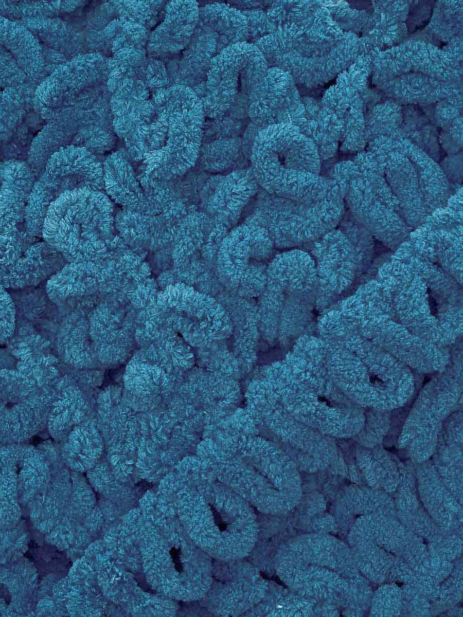 Пряжа для вязания Alize puffy 100 г 9 м микрополиэстер фантазийная плюшевая 646 петроль 5 мотков - фото 6