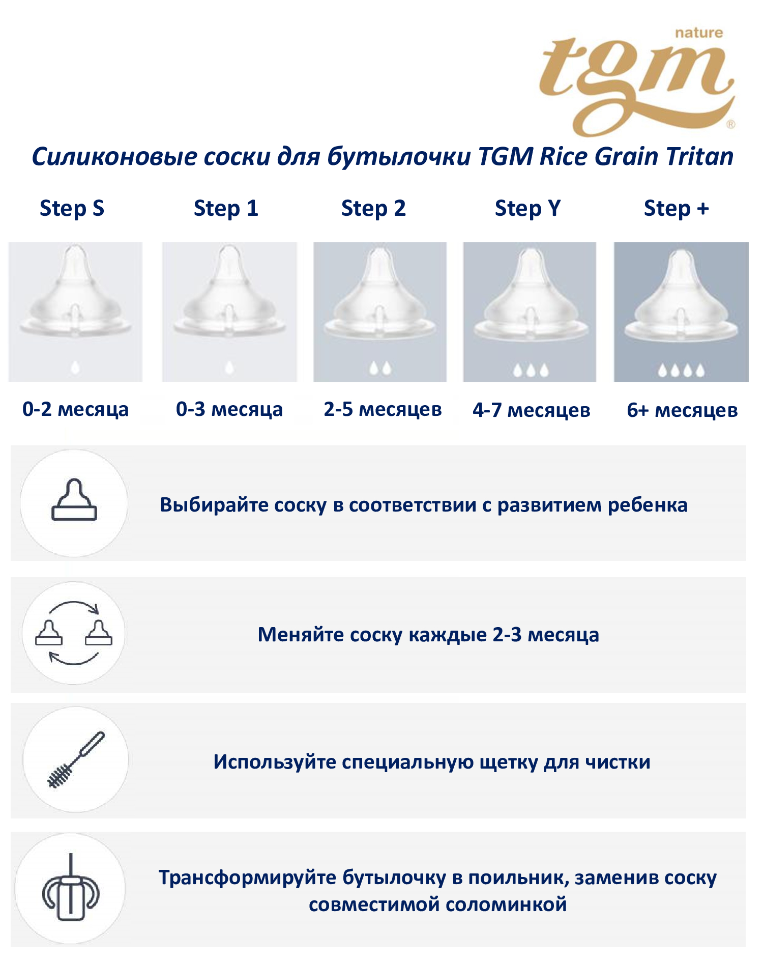 Бутылочка TGM The Good Mother 240 мл в ассортименте - фото 15