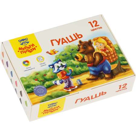 Краски гуашь Мульти Пульти 12 цв.