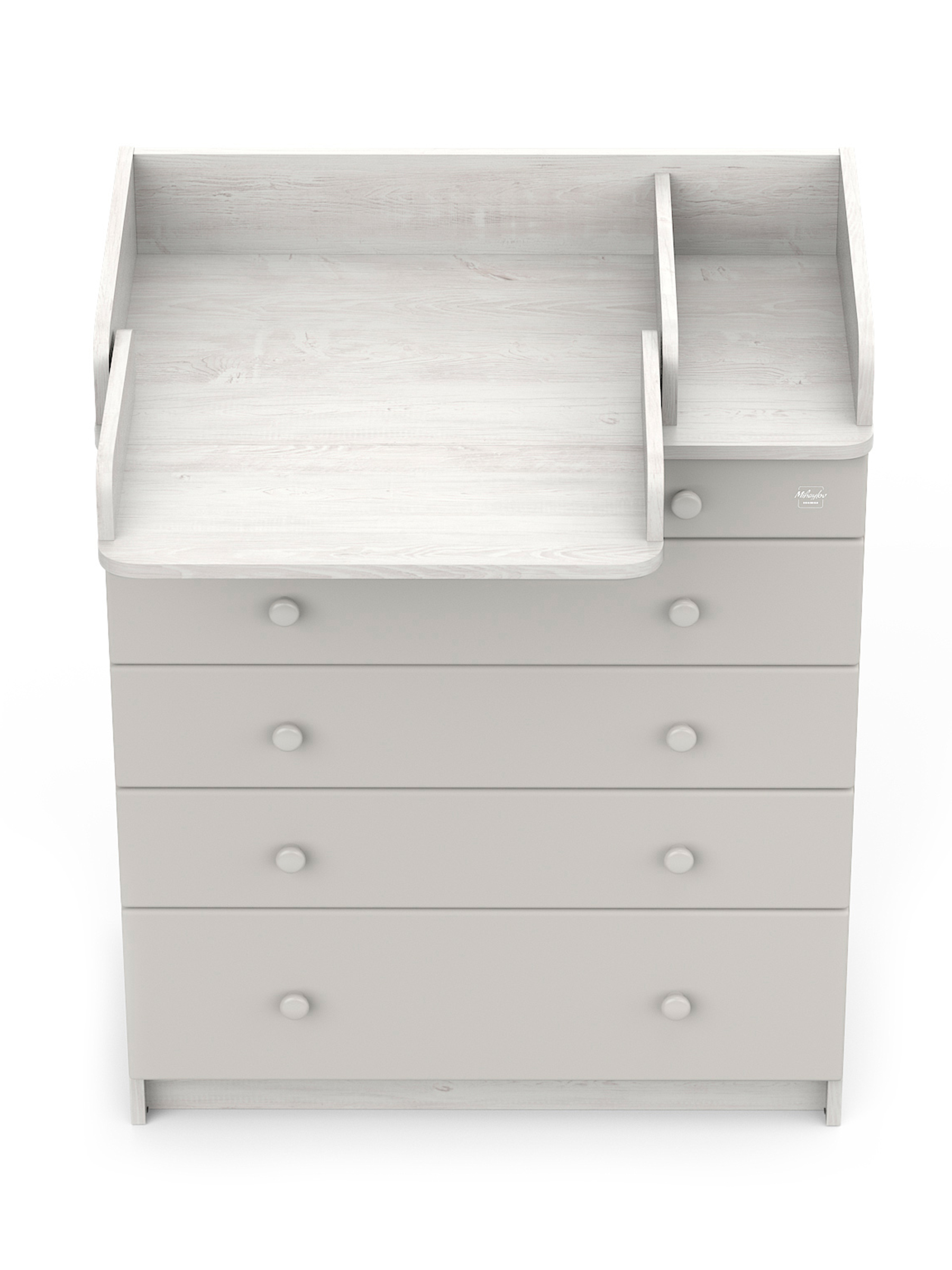 Комод пеленальный Aton Maks сосна касцина серый - фото 8