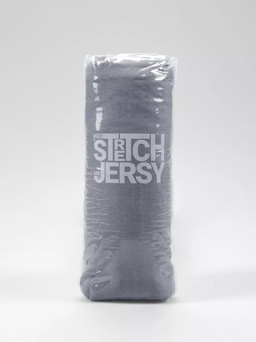 Простыня Mrs.Stretch Mr.Jersy Графит 120 x 200 см на резинке - фото 6