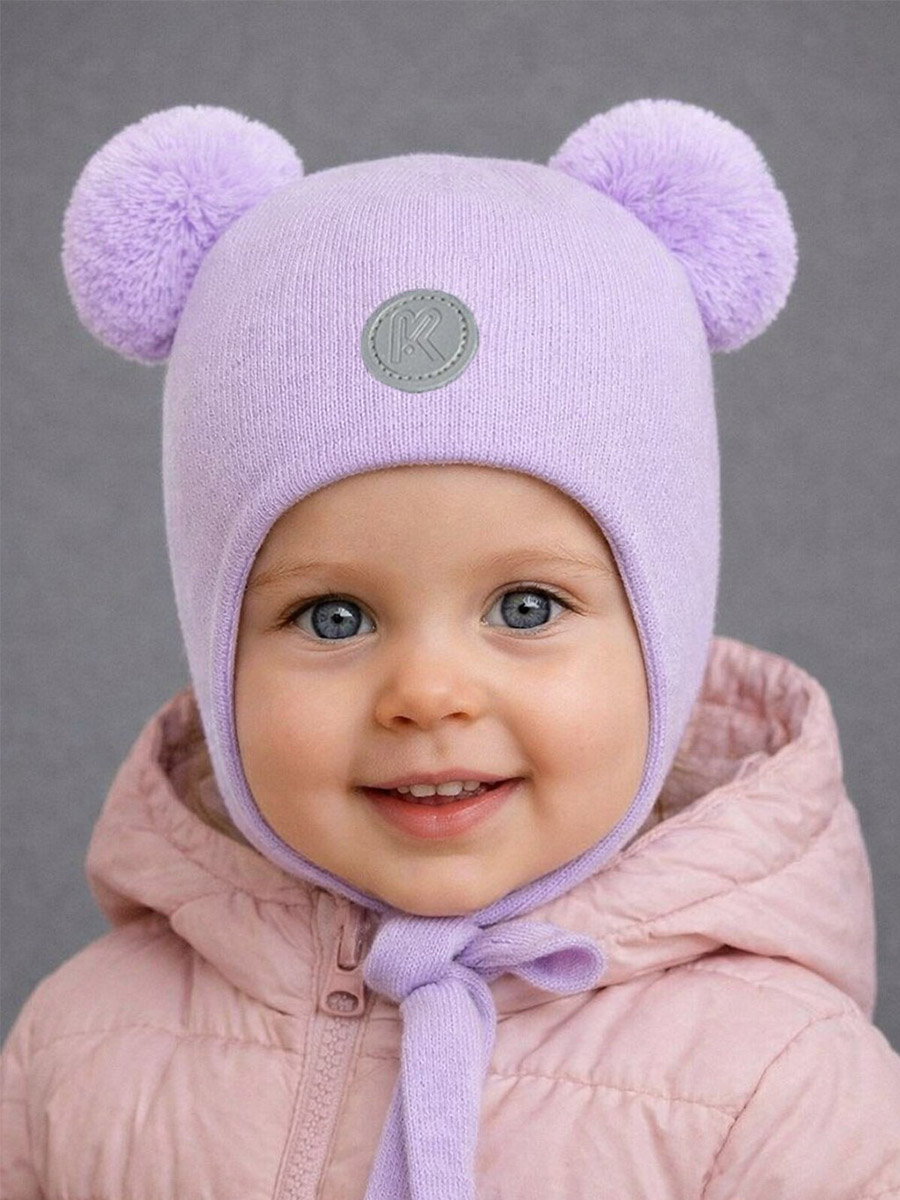 Шапка ПриКиндер M3-1957 Цвет: сиреневый/молоко - фото 1