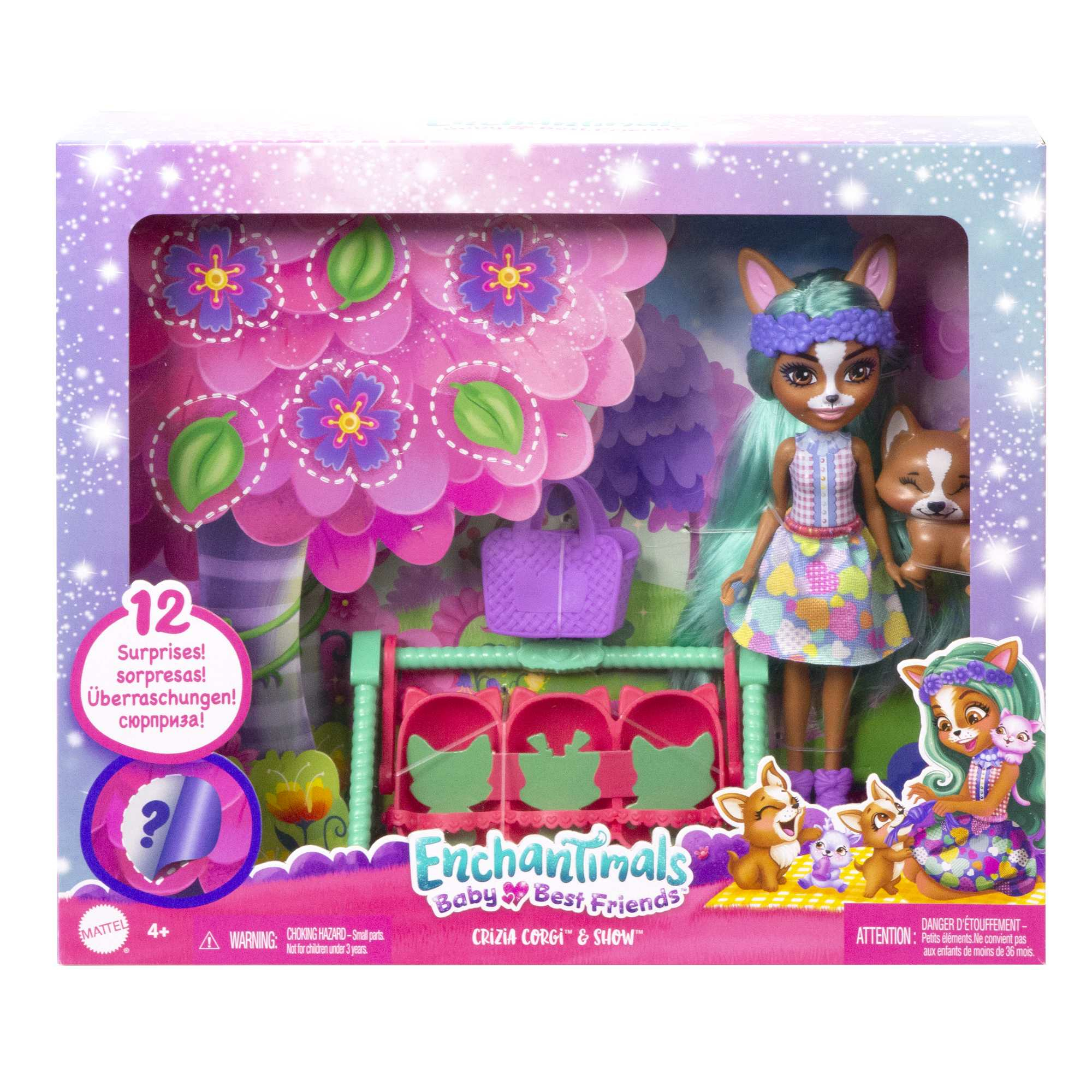 Кукла мини Enchantimals Best Friends Корги Криция HLK86/HLK83 - фото 2