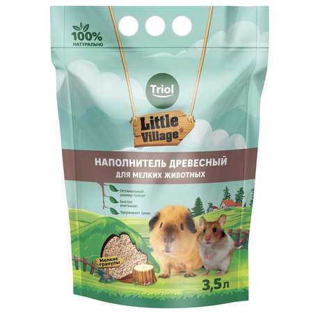 Наполнитель Triol Little Village 3.5 л древесный, впитывающий