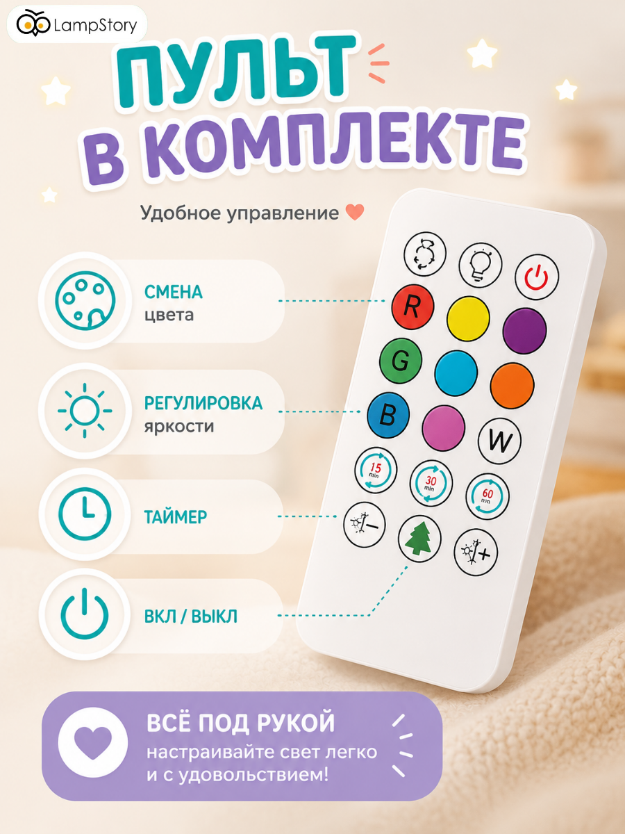 Игрушка ночник LampStory Силиконовый - фото 6