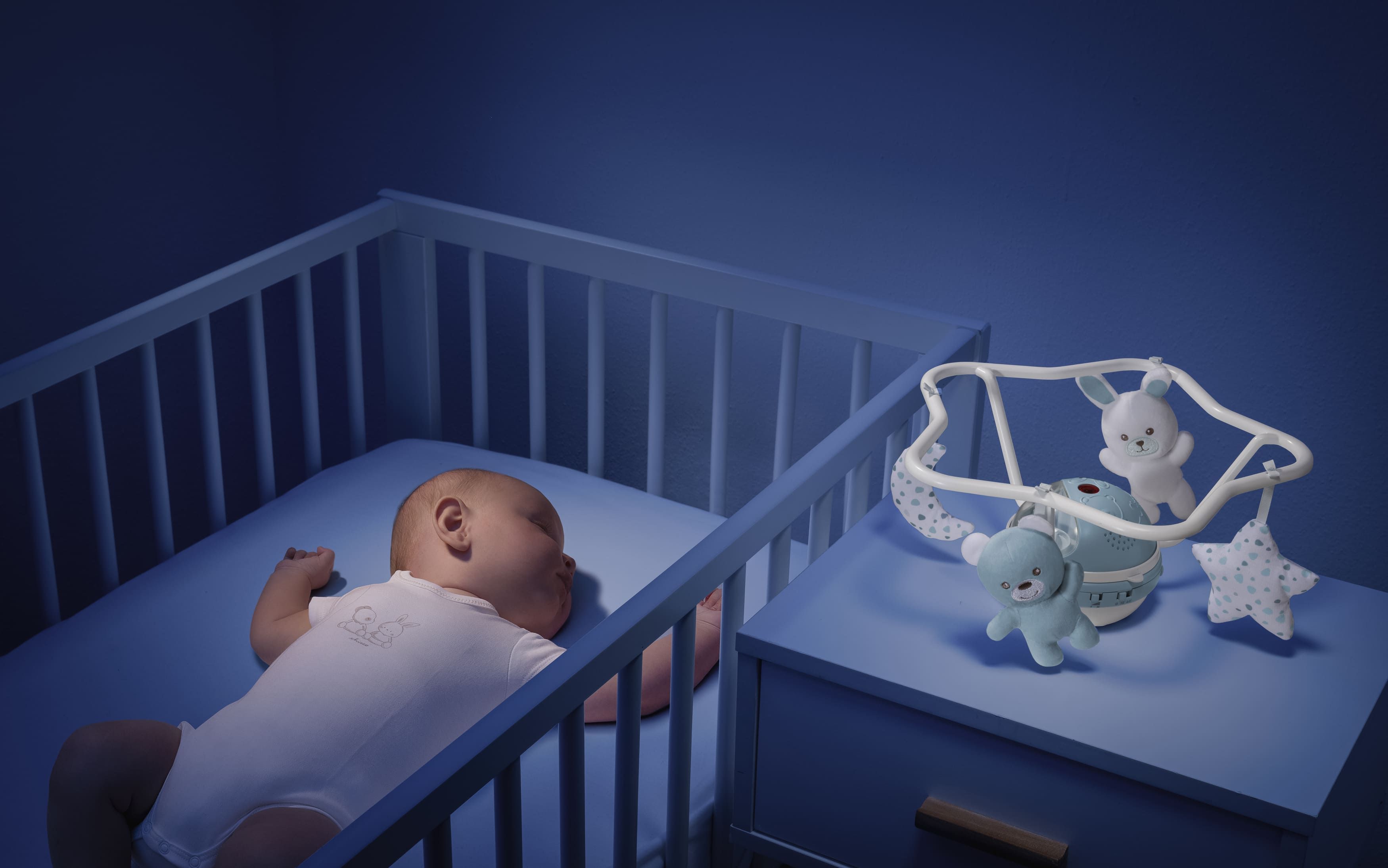 Мобиль Chicco Радуга 3 в 1 голубой - фото 11