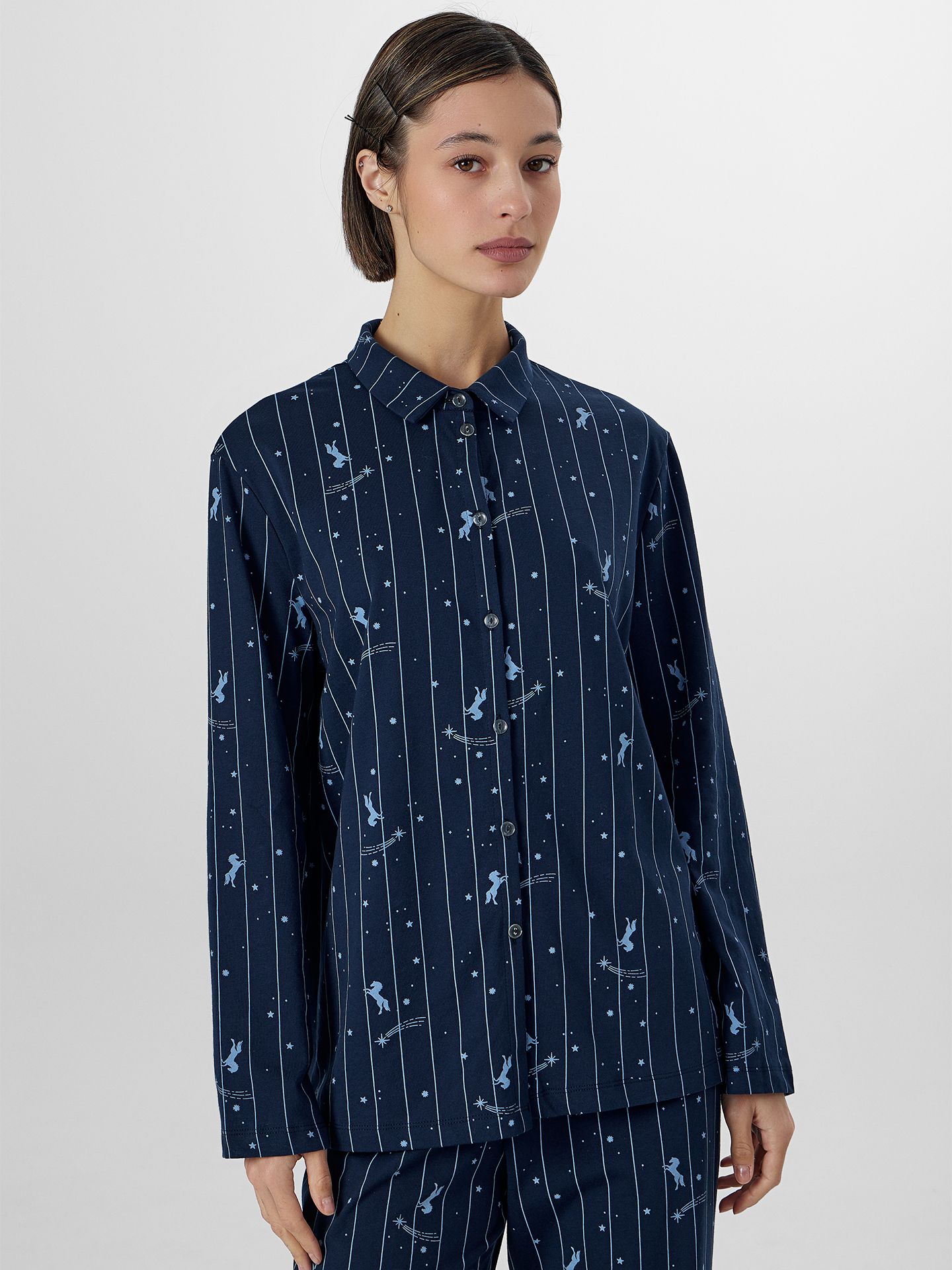 Пижама Mark Formelle (Марк Формэль) 592462/лошади на синей полоске - фото 3