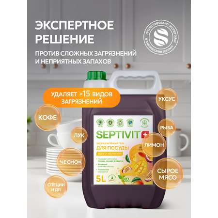 Средство для мытья посуды SEPTIVIT Манго Маракуйя 5л