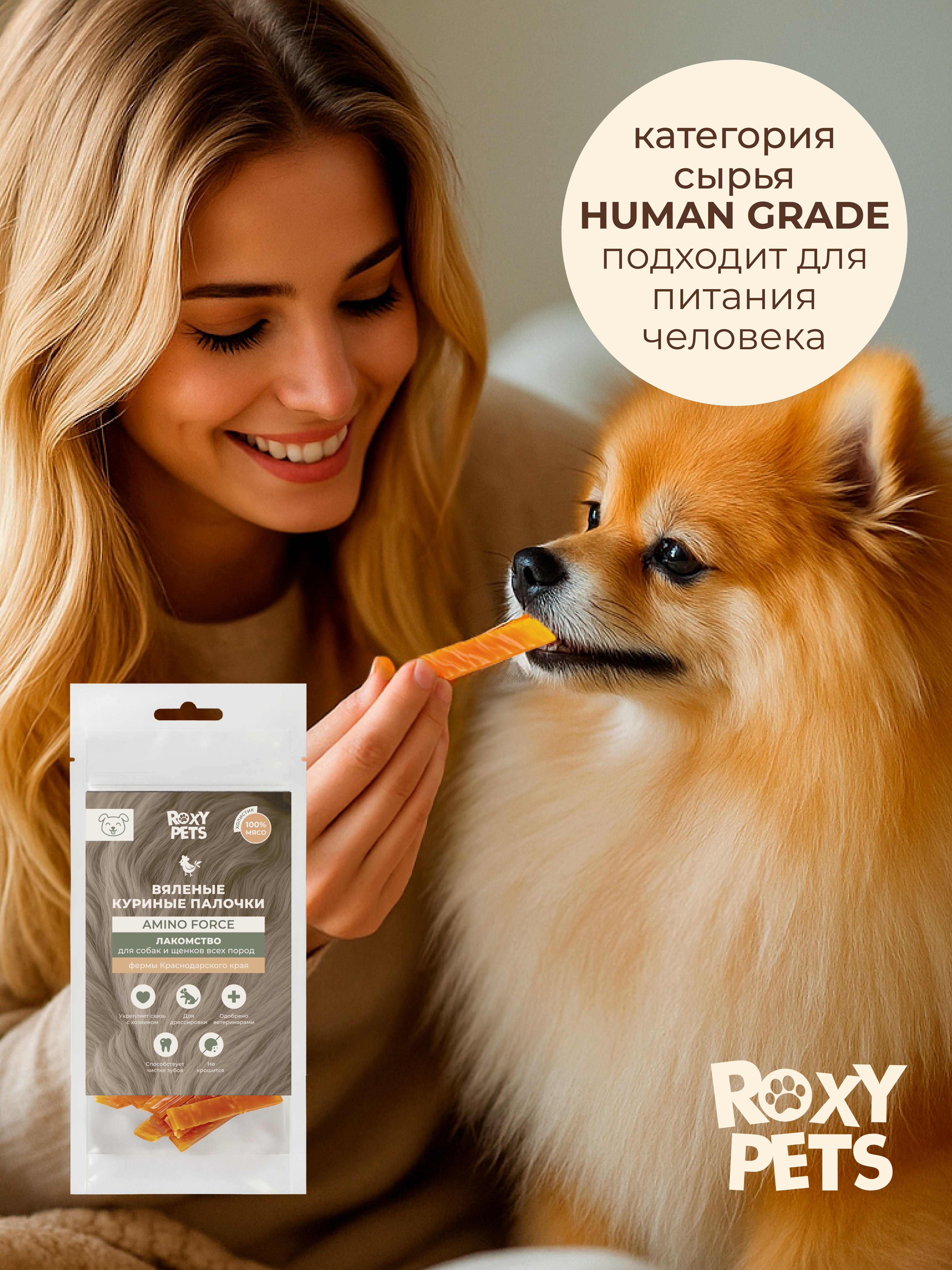 Лакомства Roxy Pets для собак и щенков ROXY PETS из вяленого куриного филе - фото 13