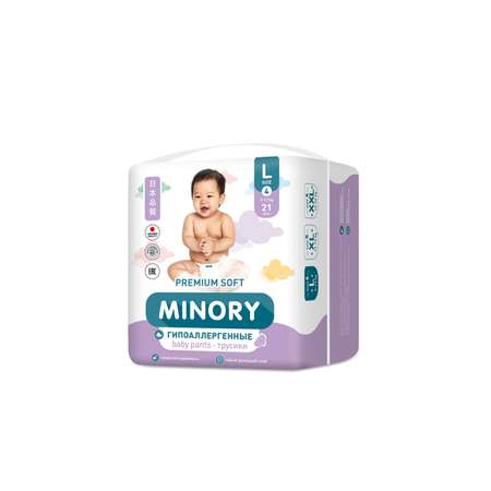 Трусики Minory L (9-13 кг) 21 шт.