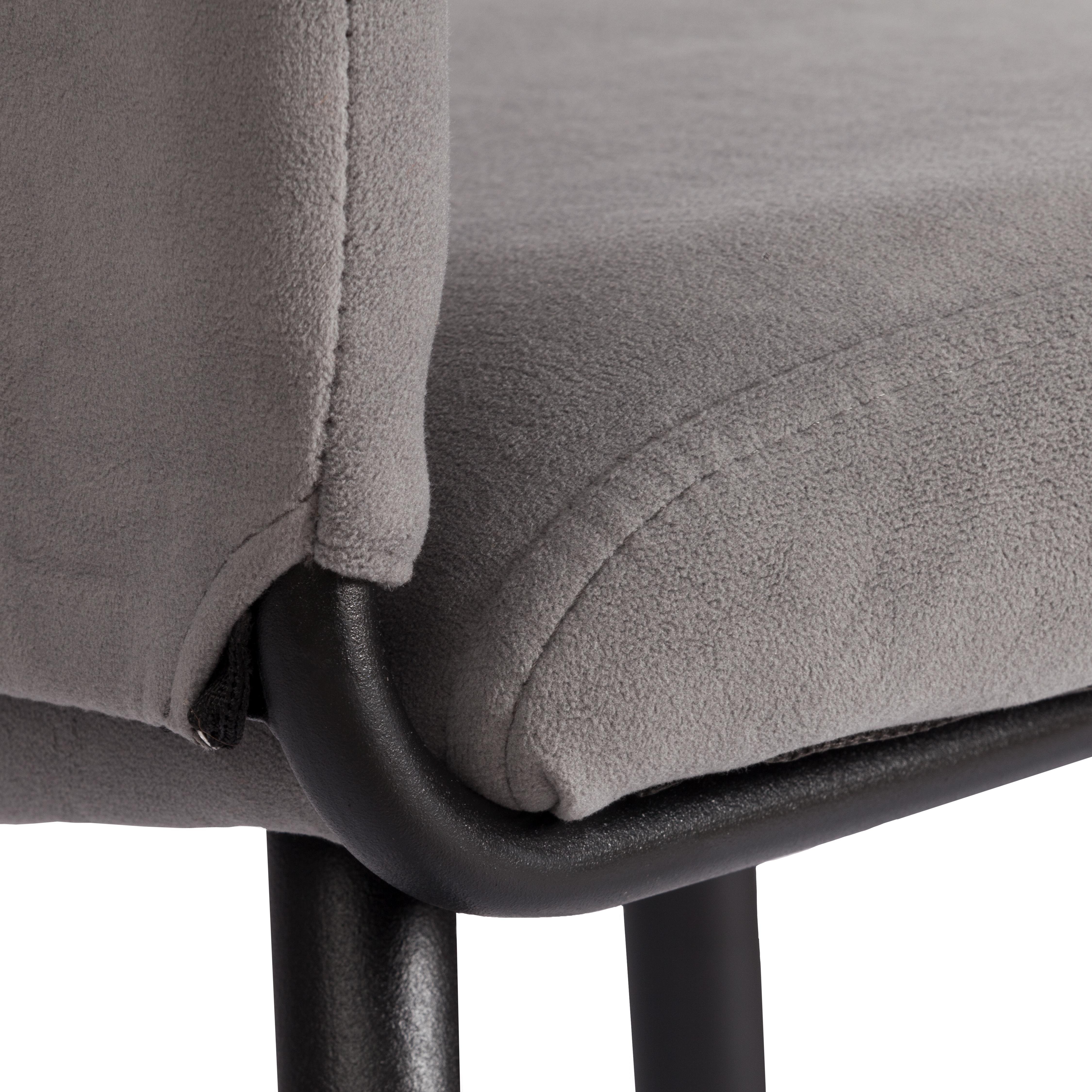 Стул TETCHAIR велюр серый/черный 2 шт. - фото 12