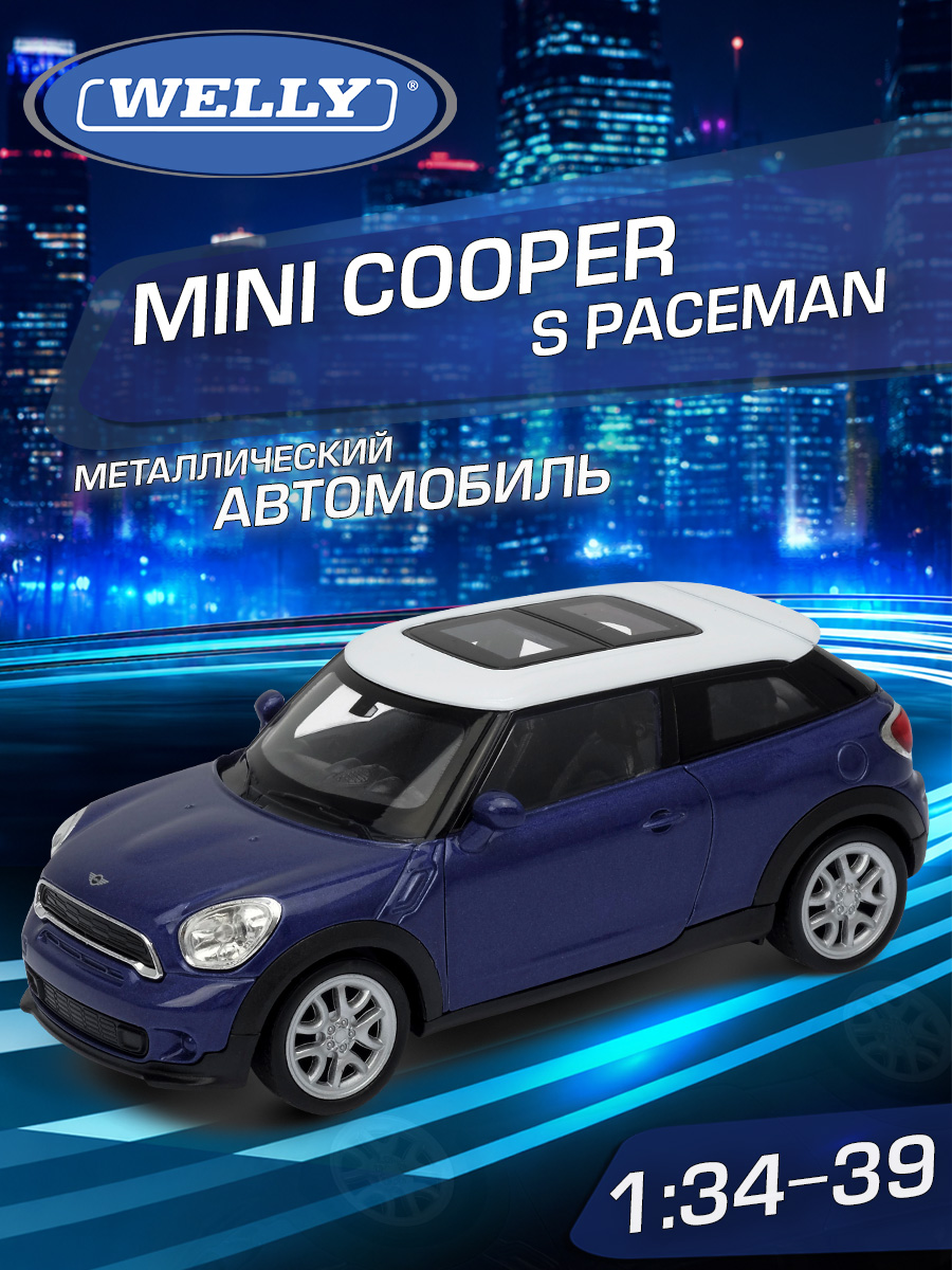 Автомобиль Welly Mini Cooper Мини Купер С Пейсмен 1:34 WL_43685W - фото 1