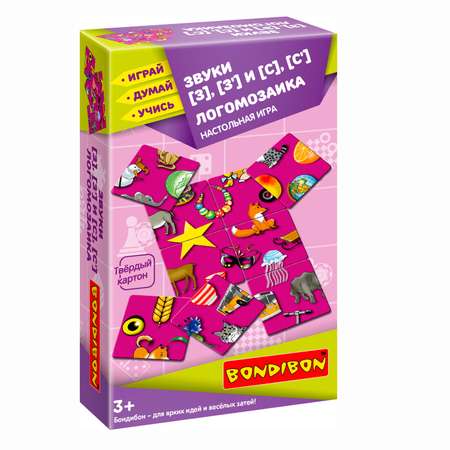 Настольная игра Bondibon нейро Логомозаика звуки З-С