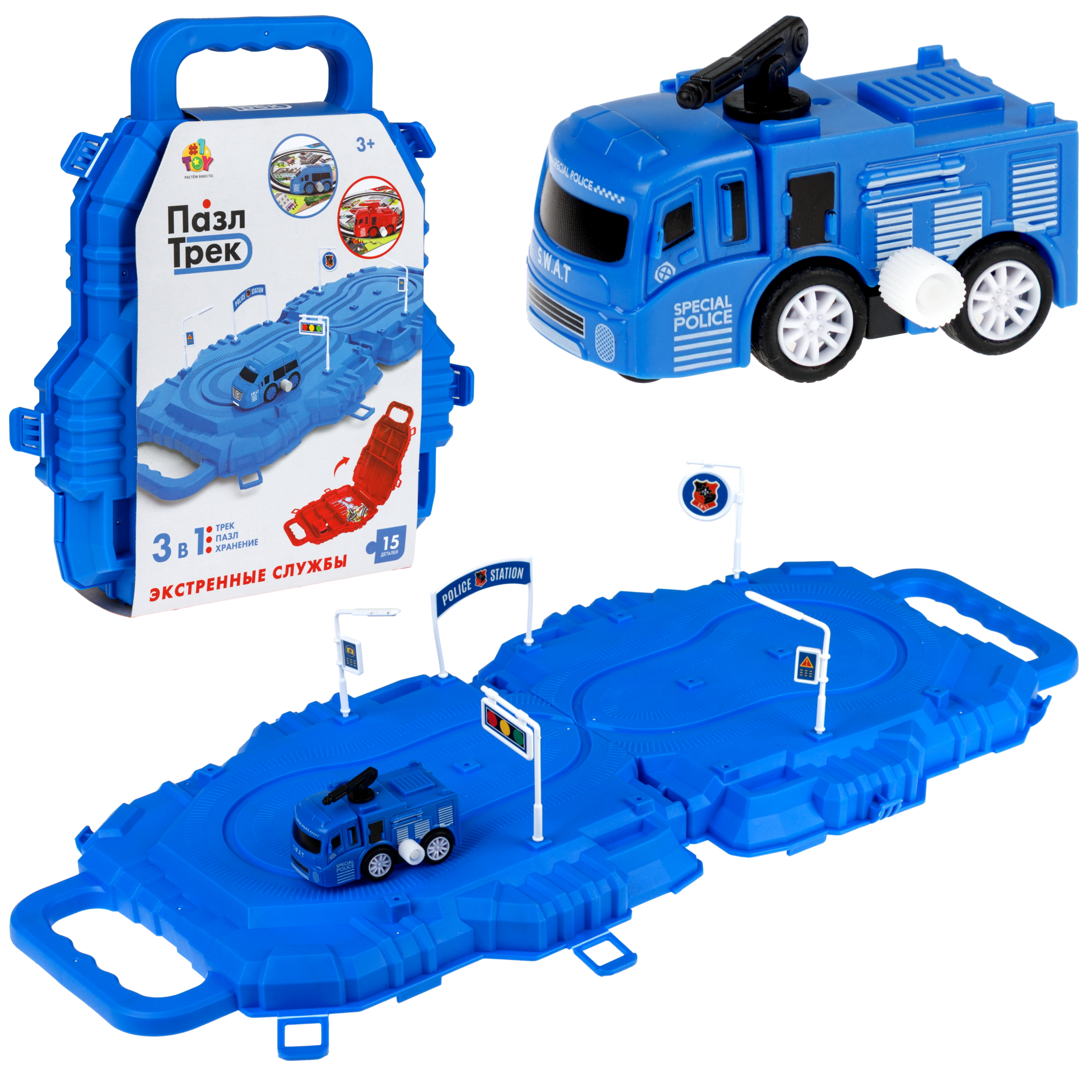 Трек 1TOY Полицейская машина Т26768-1 - фото 1