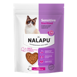 Корм для кошек NALAPU Sensitive Sterilized с мясом домашней птицей и говядины 240г