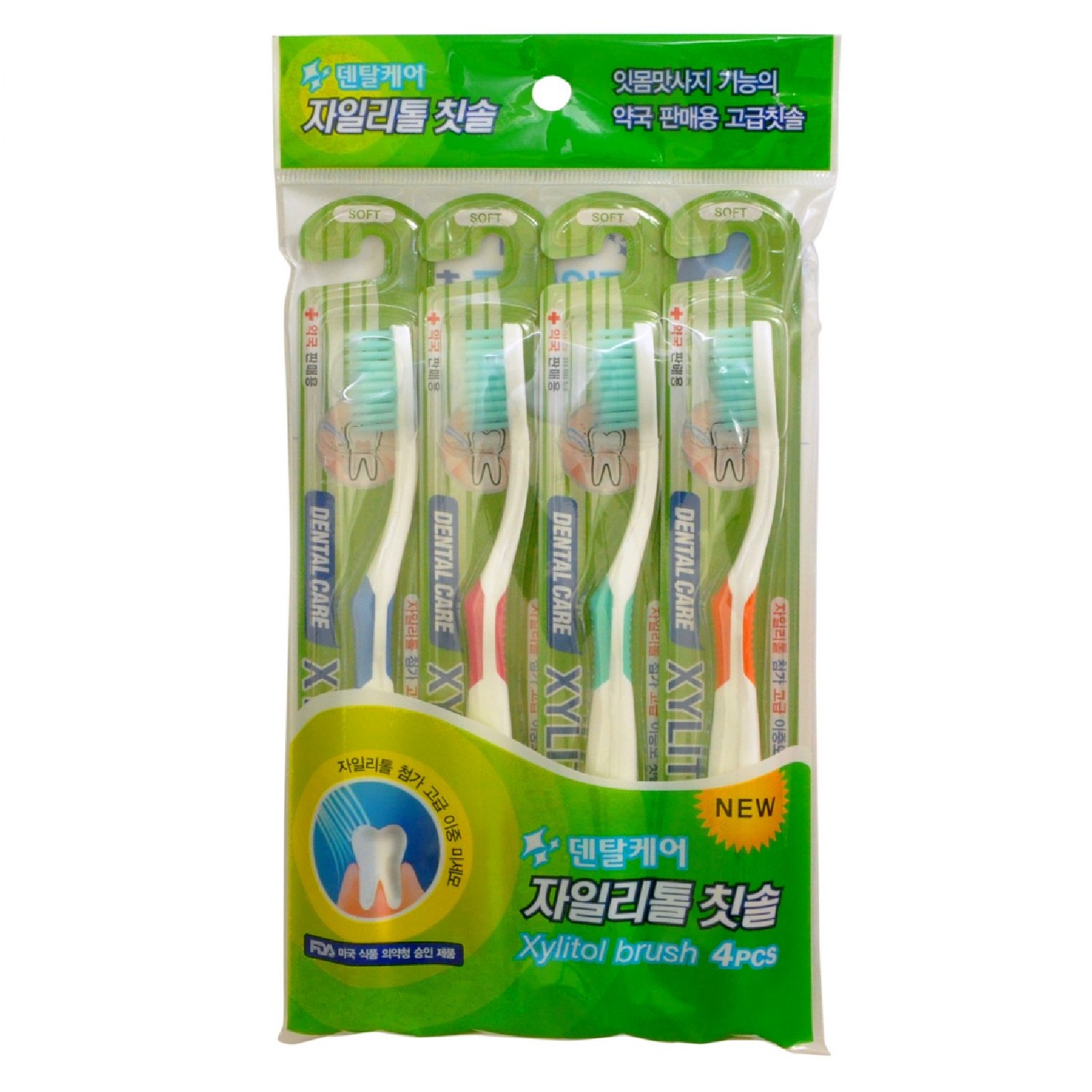 Зубная щетка классическая DENTAL CARE 4 шт. - фото 1