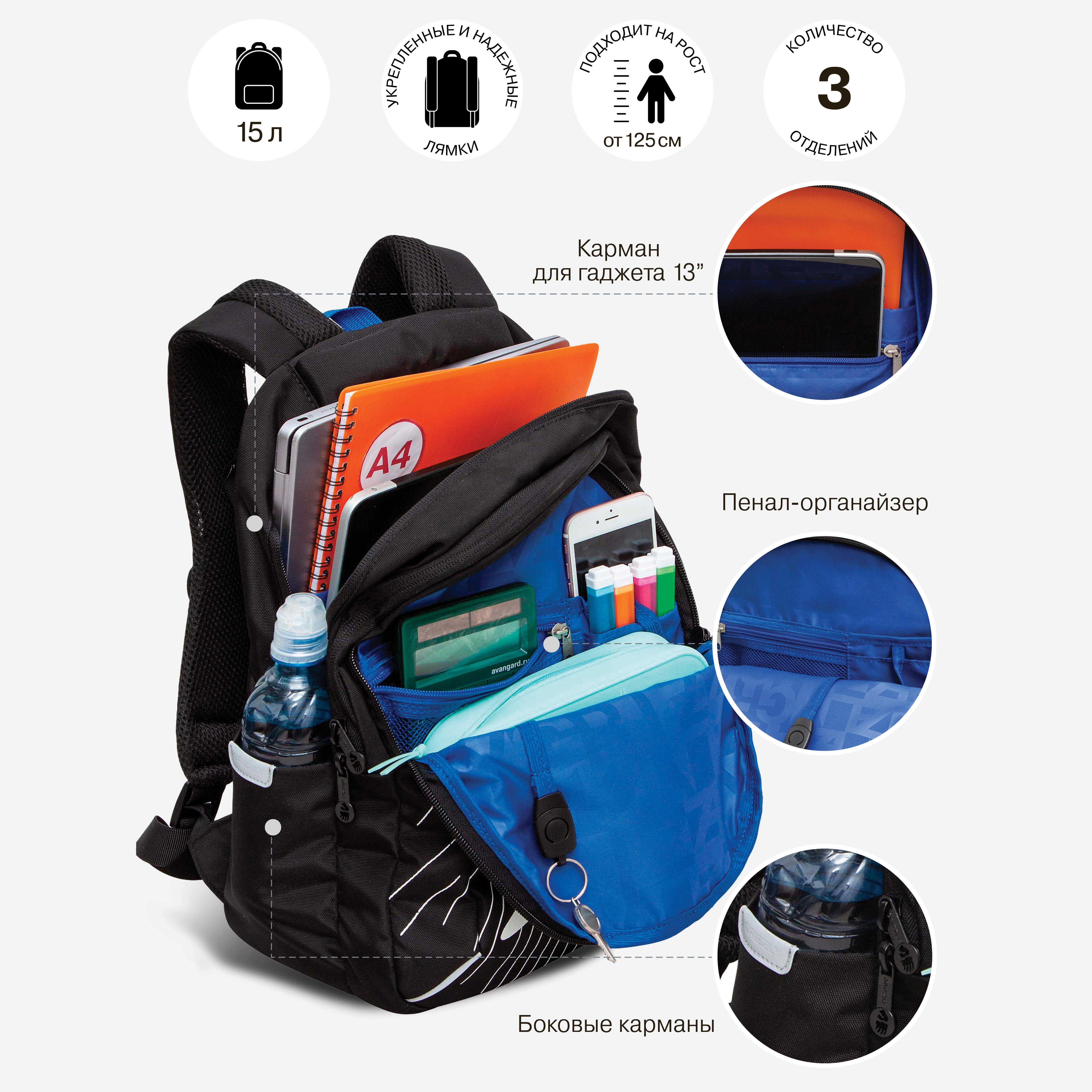 Рюкзак Grizzly для мальчика - фото 7