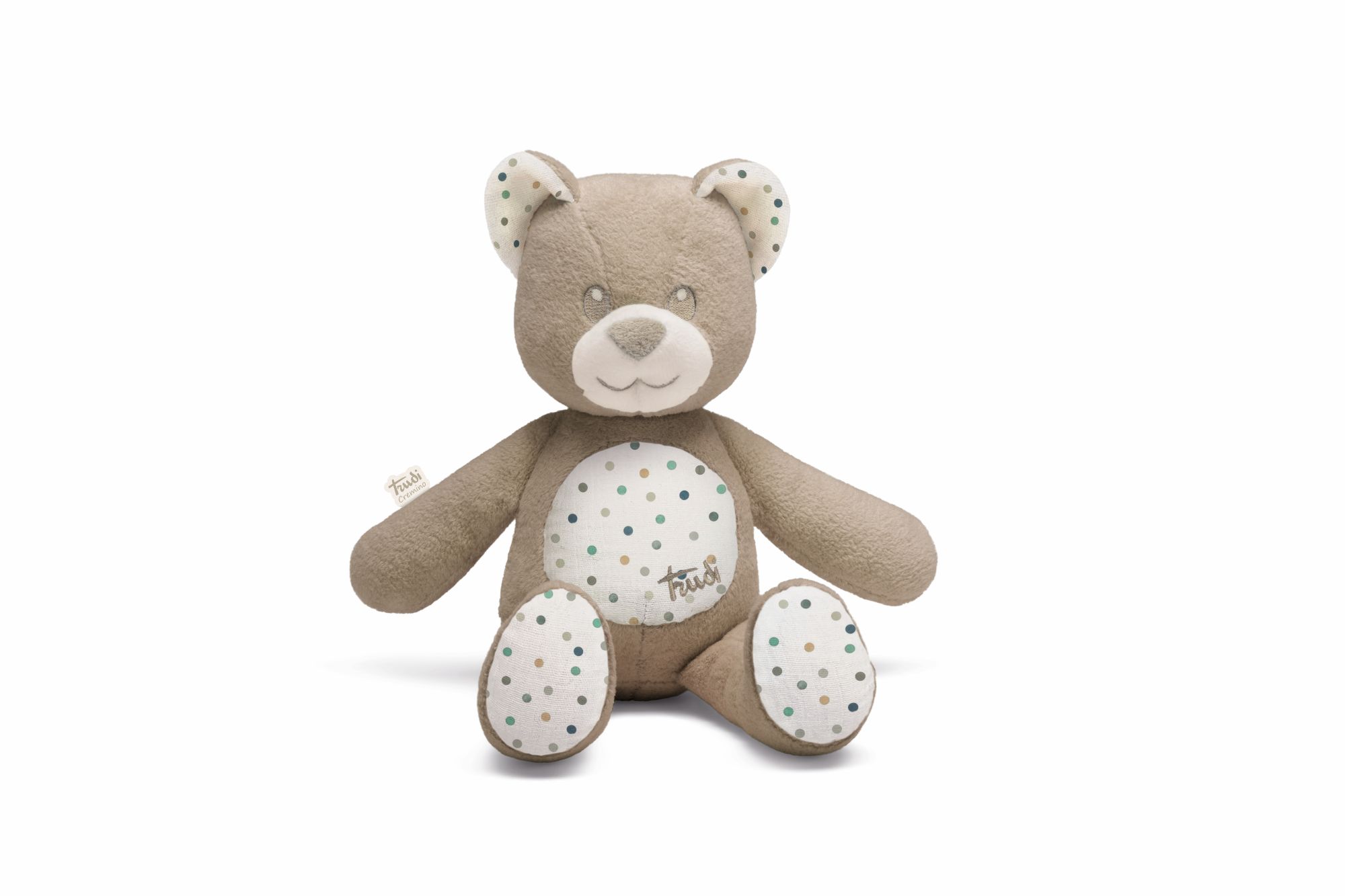 Мягкая игрушка Trudi Мишка бежевый в горошек 30см - фото 1